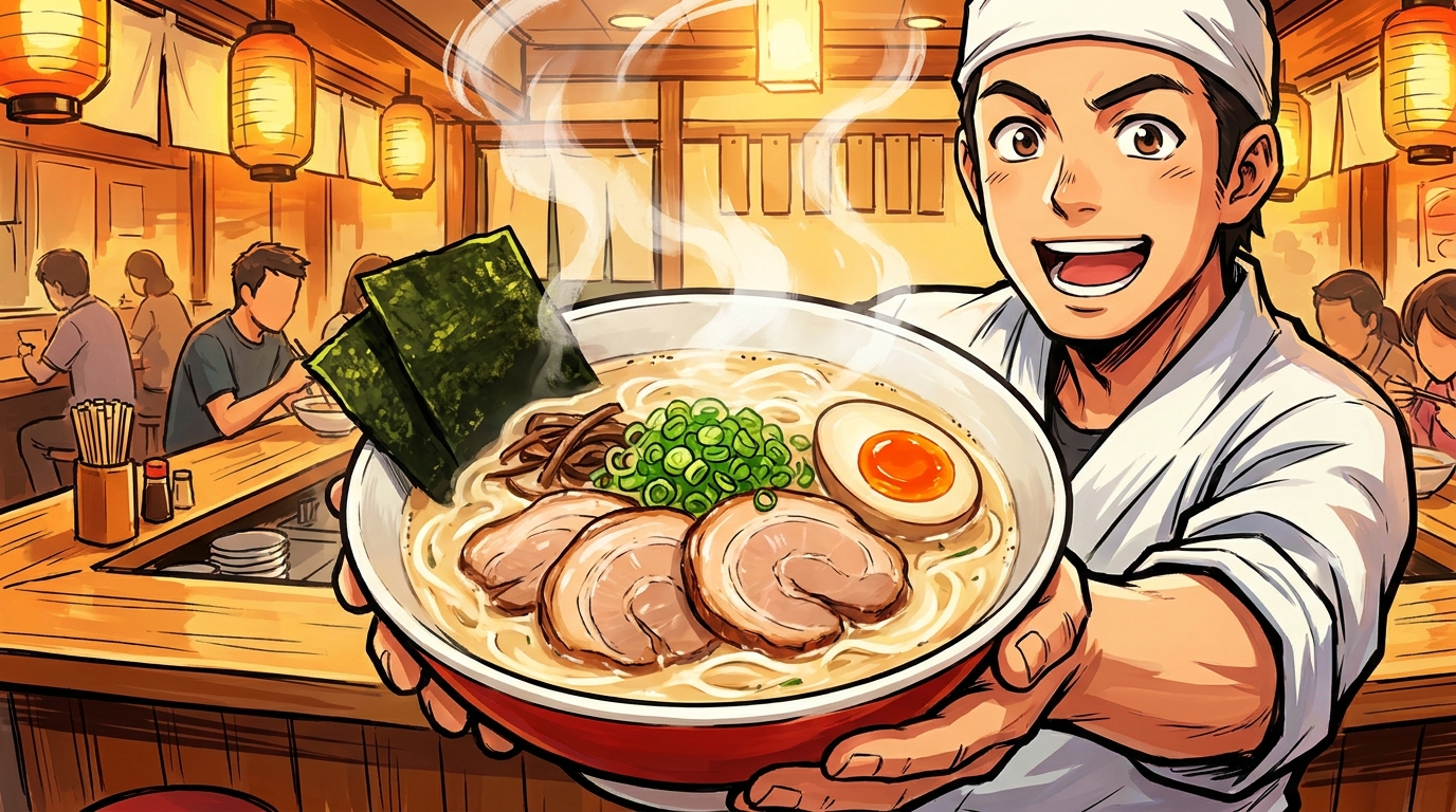 平九郎ラーメンは濃厚クリーミーな豚骨が楽しめるお店です