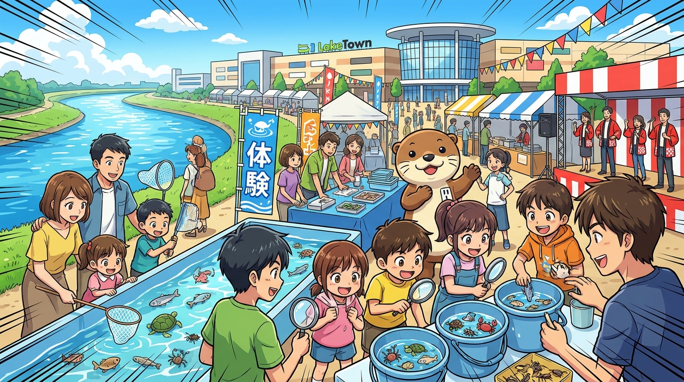 越谷レイクタウンで開催される「川の生き物大発見フェス」って何？