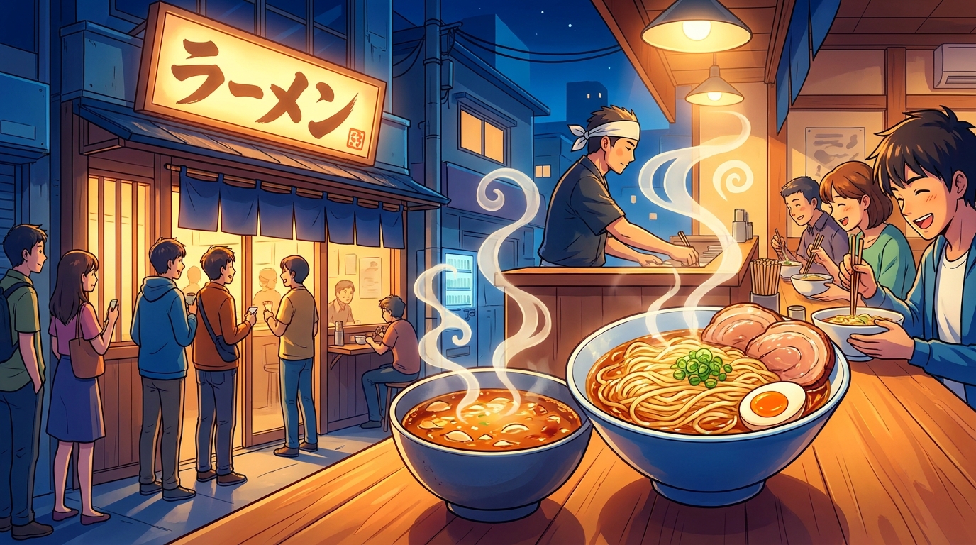 らー麺 つやつやは塩つけ麺が自慢の夜営業専門店