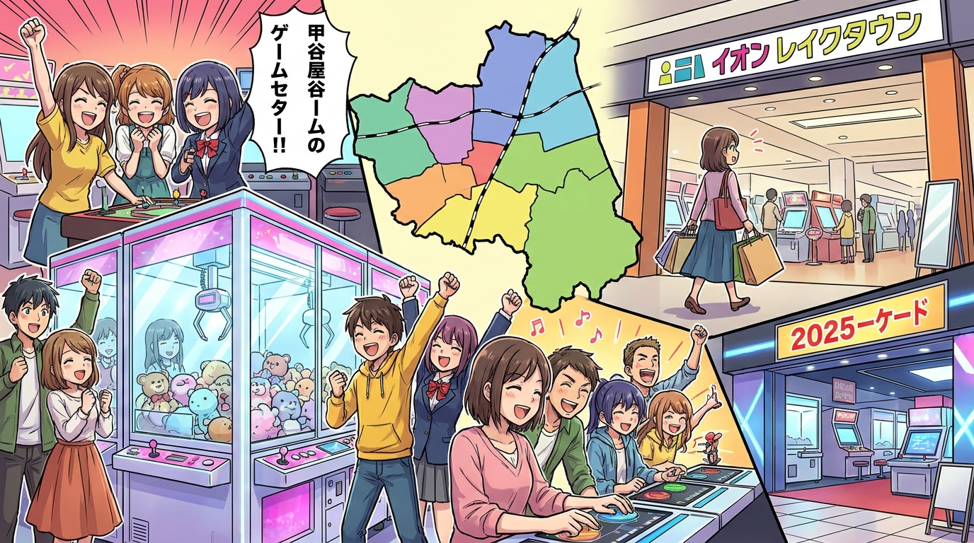 越谷のゲームセンターはエリアごとに個性がある