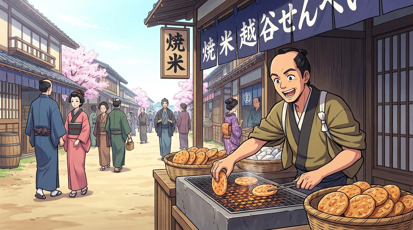 越谷手焼きせんべいの歴史は江戸時代の「焼米」から始まった