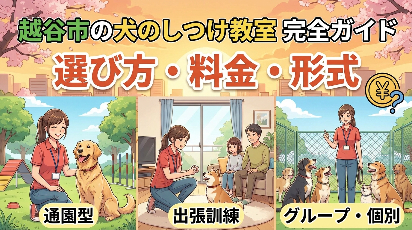 越谷市で選べる犬のしつけ教室の形式