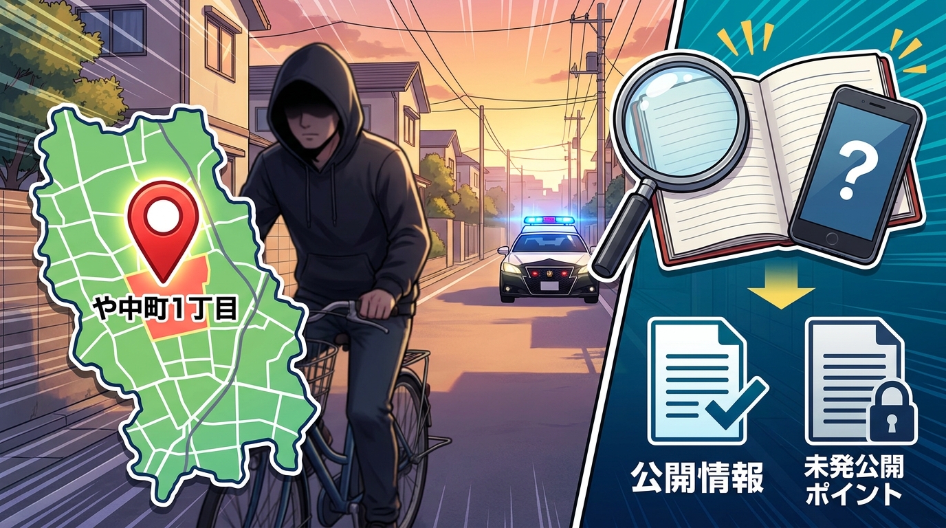2026年10月19日午後3時ごろ、谷中町1丁目の路上で起きた事案